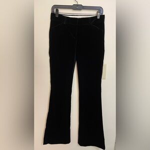 Theory Women’s Velvet Flare Casual Dress Black Trousers Pant Size 2.